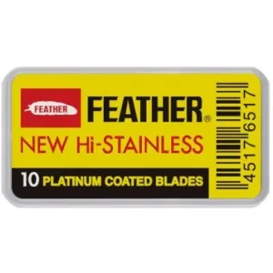 Feather New Hi-Stainless Platinum Coated Blades 10 Letzte Chance