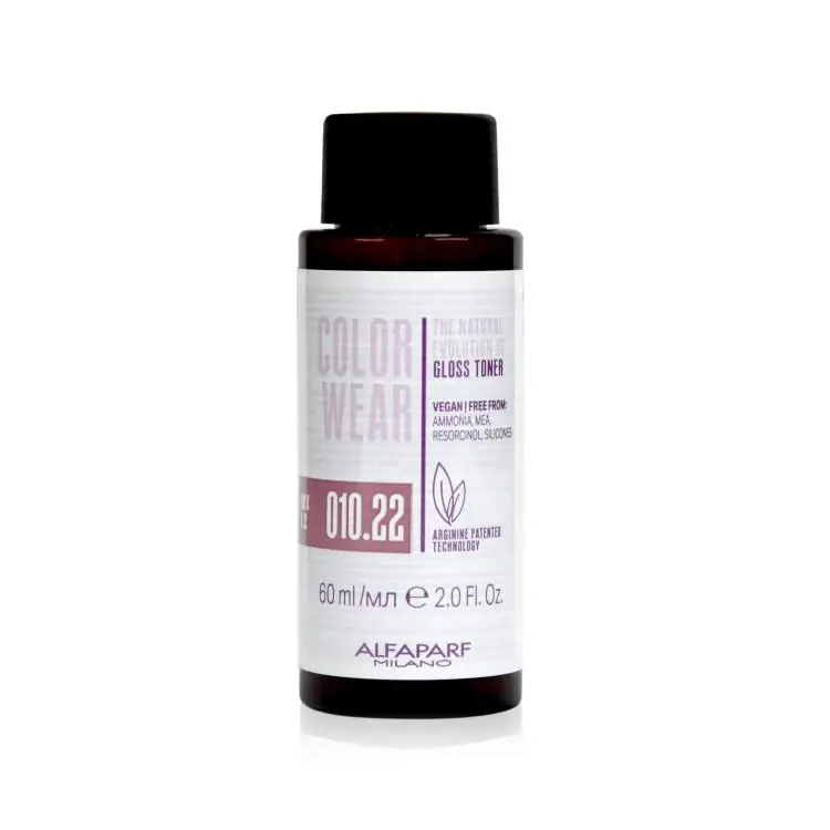 Sale Alfaparf Color Wear Gloss Toner 010.22 Soft Lightest Intense Violet Blonde