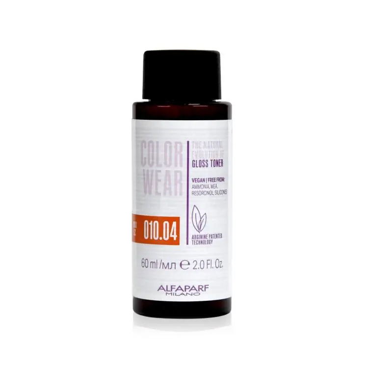 Alfaparf Color Wear Gloss Toner 010.04 Soft Lightest Slightly Copper Blonde Echt