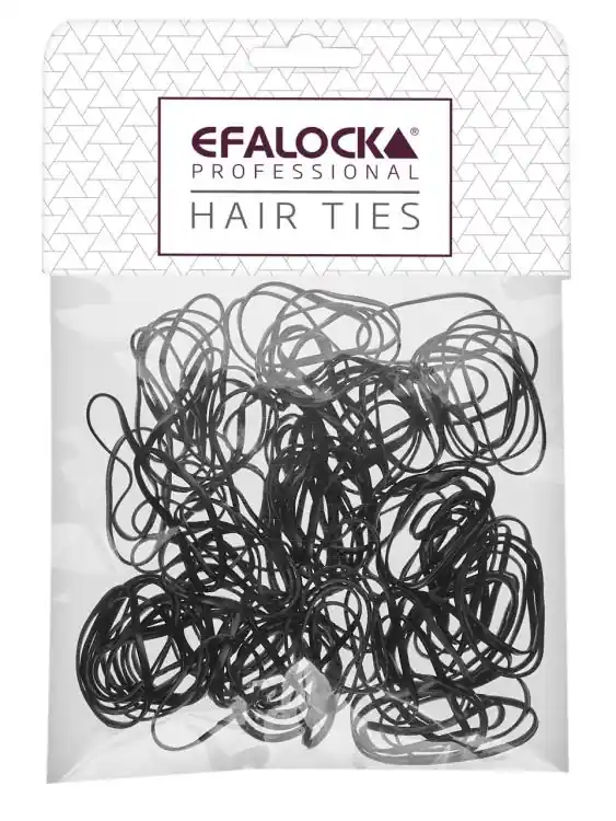Efalock Hair Ties Silicone Small/Thin schwarz Letzte Chance