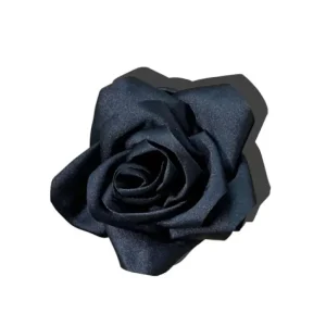 Solar Eclipse Rosen Haarklammer Satin schwarz Expressversand