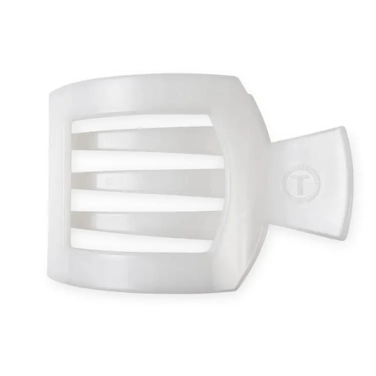 Sale Teleties Large Flat Square Hair Clip Coconut White