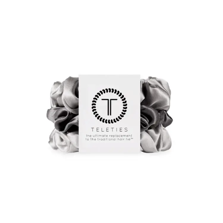 Nur Für Kurze Zeit Teleties Scrunchie klein Silver Flames