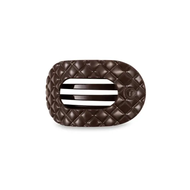 Nur Für Kurze Zeit Teleties Flat Round Clip klein Truly Taupe Quilted