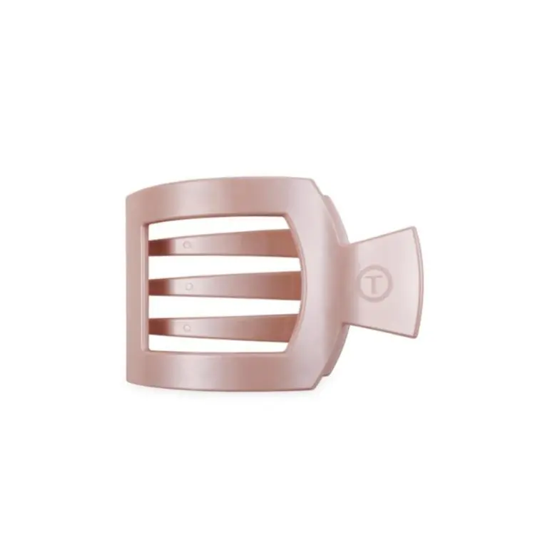 Neu Teleties Medium Flat Square Hair Clip Pearly Pink