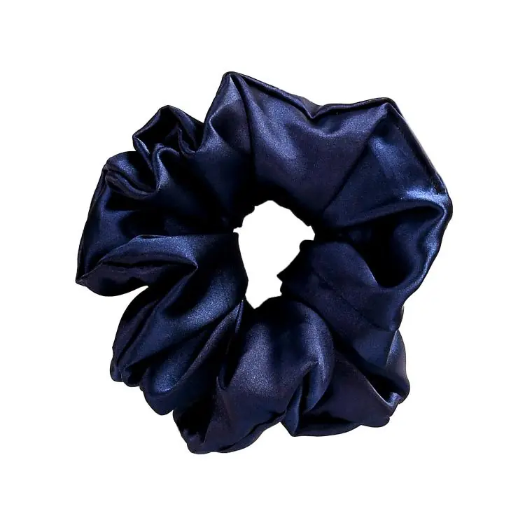 What a bun! Scrunchie Large Silk Navy Blue Direktkauf