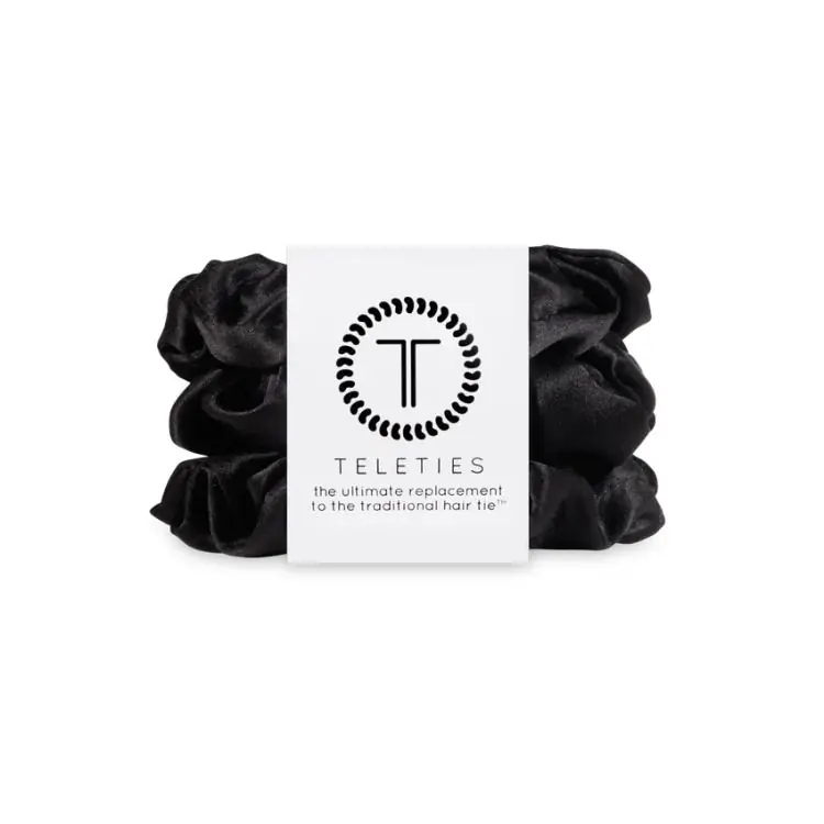 Teleties Silk Scrunchie groß Jet Black Nur Heute