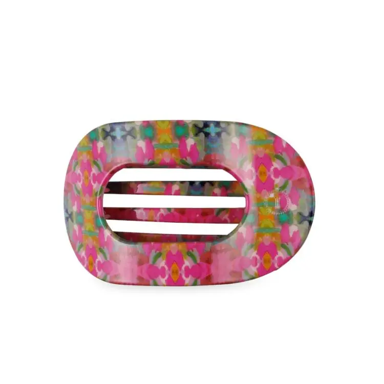 Teleties Flat Round Clip medium Laura Park Fuchsia Dream Markenware