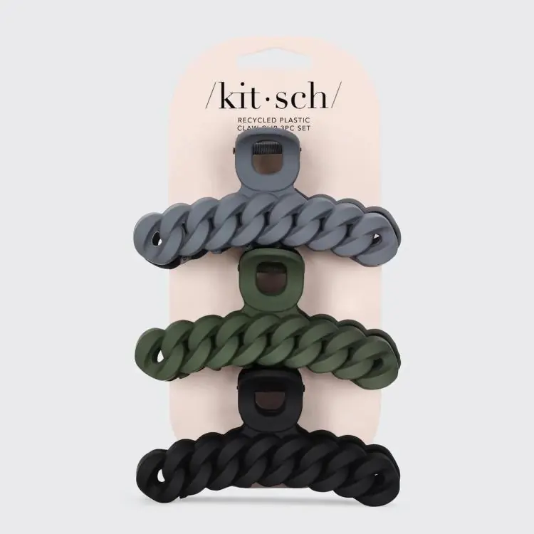 Sonderangebot Kitsch Eco-friendly Chain Claw Clip Black Moss