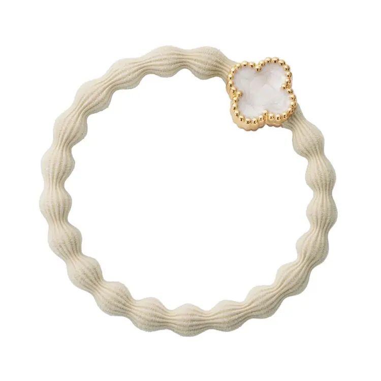 Zertifiziert ByEloise London Enamel Gold Quatrfoil Vanilla