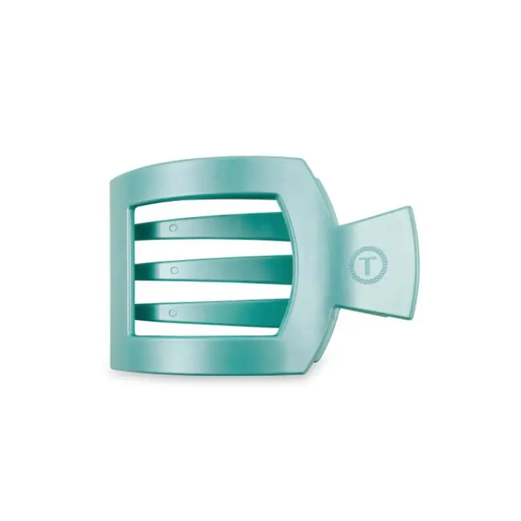 Teleties Medium Flat Square Hair Clip Totally Turquoise Letzte Chance