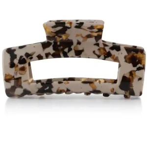 Big Metal London Sophia Resin Oversized Bulldog Hairclip Cappuccino/ Brown Preiswert