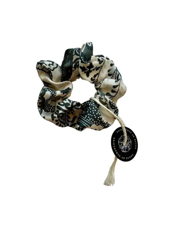 Angebot House of Scrunchies Olive/ Weiß Ornamental Maxi