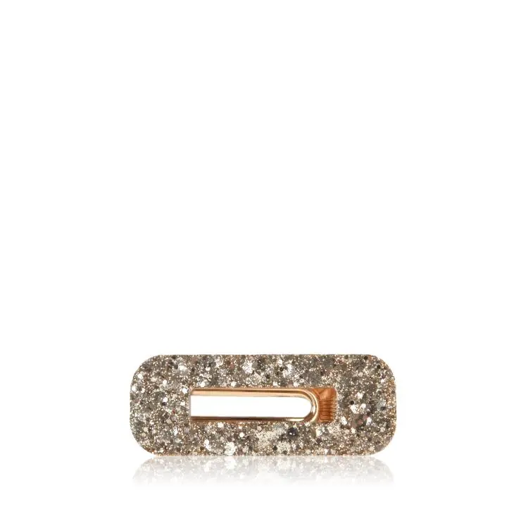 Angebot CG Home rechteckige Haarspange Champagner glitzer