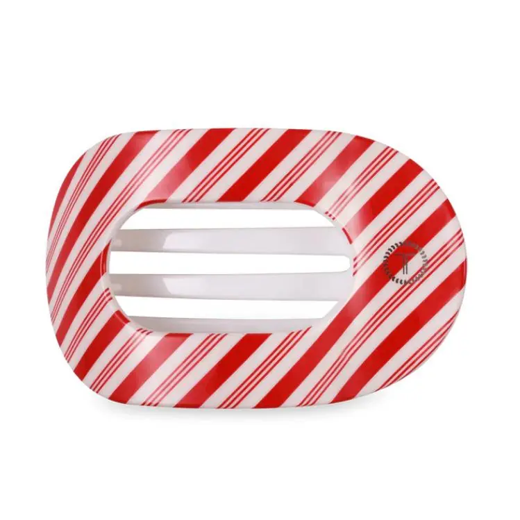 Sonderangebot Teleties Flat Round Clip groß Candy Cane Crush