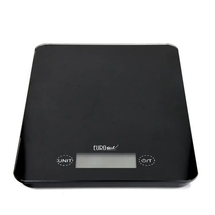 Eurostil Digital Waage rechteckig schwarz Finale Aktion