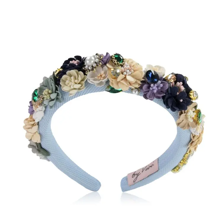By Vivi Haarreif Blume Hell Blau Echt
