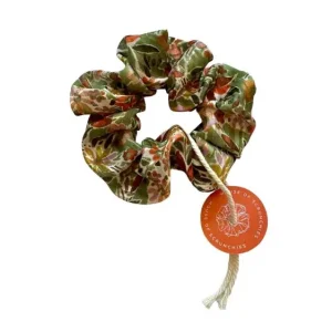 House of Scrunchies Grüne Chiffon Blumen Midi Online Kaufen