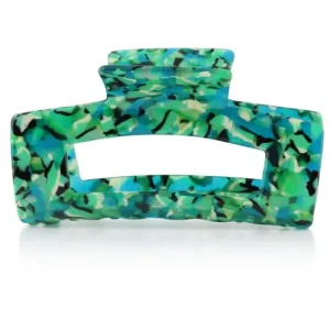 Abverkauf Big Metal London Sophia Resin Oversized Bulldog Hairclip Green/Blue/Black