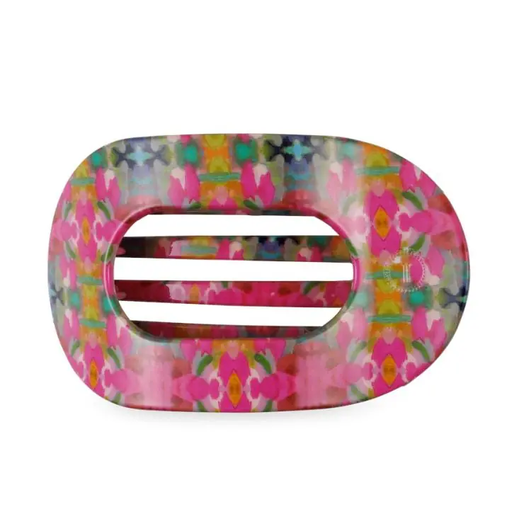 Teleties Flat Round Clip groß Laura Park Fuchsia Dream Ausverkauf