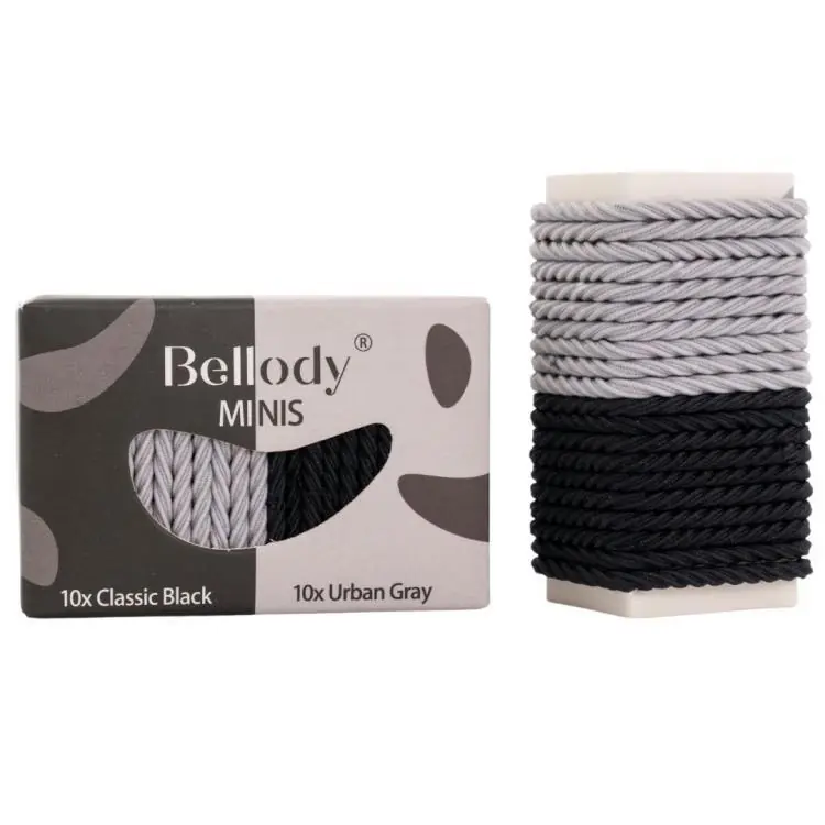 Kracherpreis Bellody Minis Haargummi Mischpaket Classic Black & Urban Grey