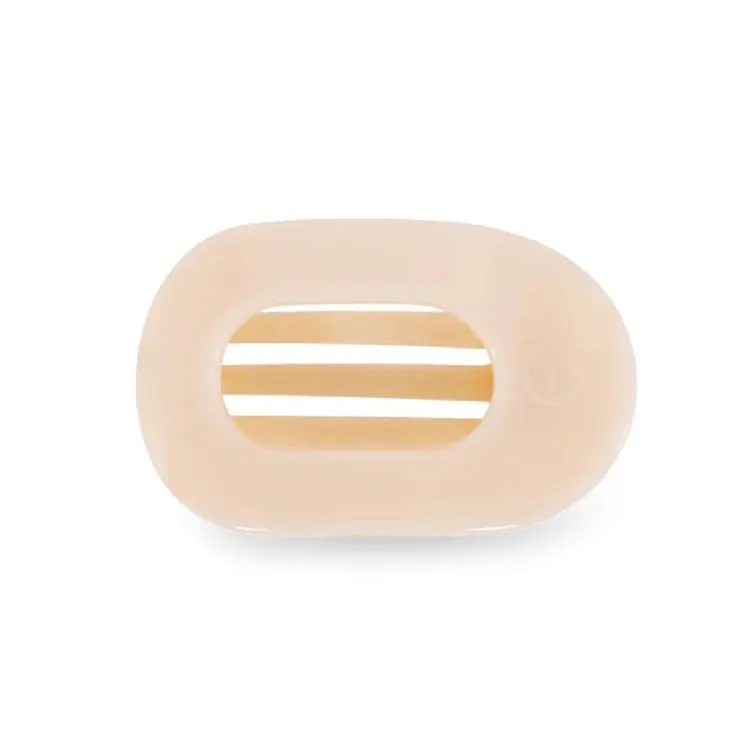 Teleties Flat Round Clip klein Almond Beige Markenware