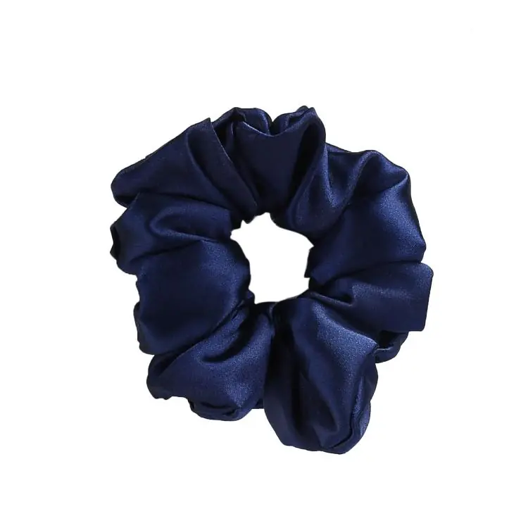 What a bun! Scrunchie Medium Satin Navy Blue Sale
