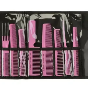 Direkt Vom Hersteller Eurostil Profi-Friseurset mit 9 Kämmen, Nylon rosa