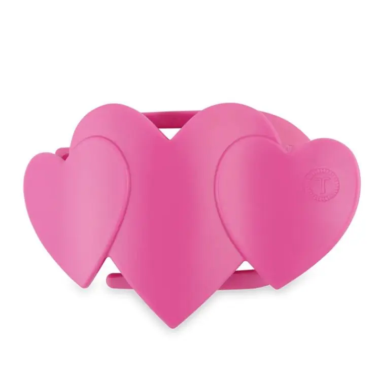Highlight Teleties Pink Heart to Heart Flat Clip large