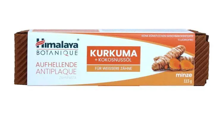 Neu Himalaya aufhellende Antiplaque Zahnpasta Kurkuma & Kokosnussöl