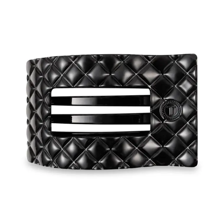 Angebot Teleties Large Flat Rectangle Hair Clip Jet Black Quilted