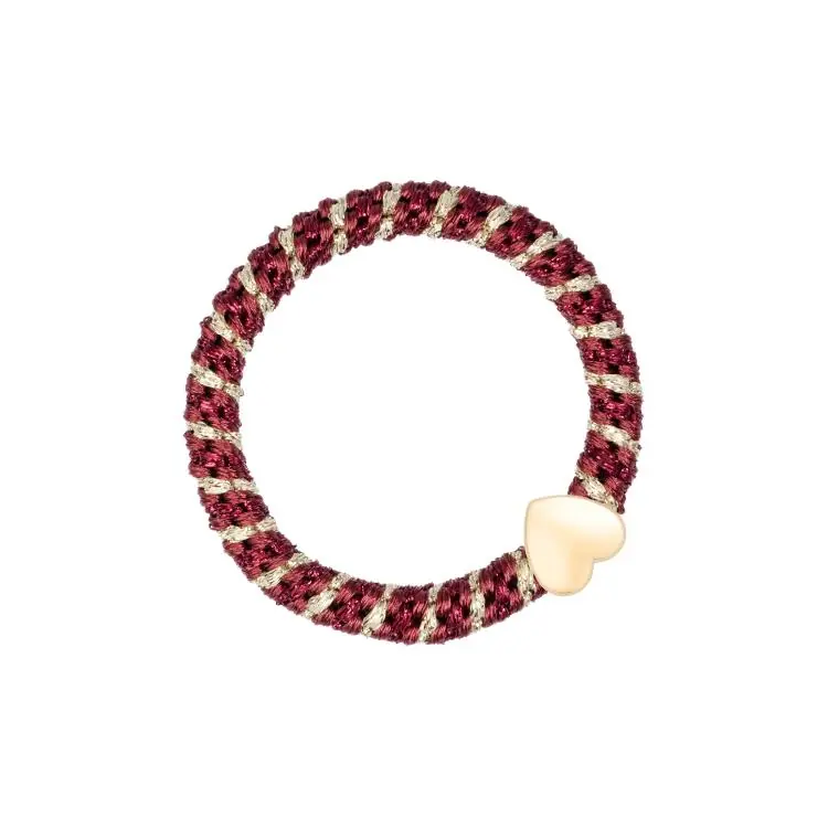 Dark Haargummi Maroon Glitter Mix with Golden Heart Neuheit