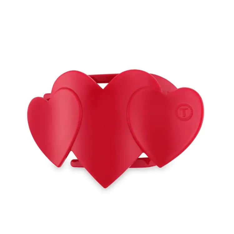 Letzte Chance Teleties Red Heart to Heart Flat Clip large