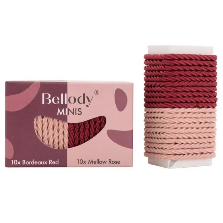Bellody Minis Haargummi Mischpaket Bordeaux Red & Mellow Rose Angebot