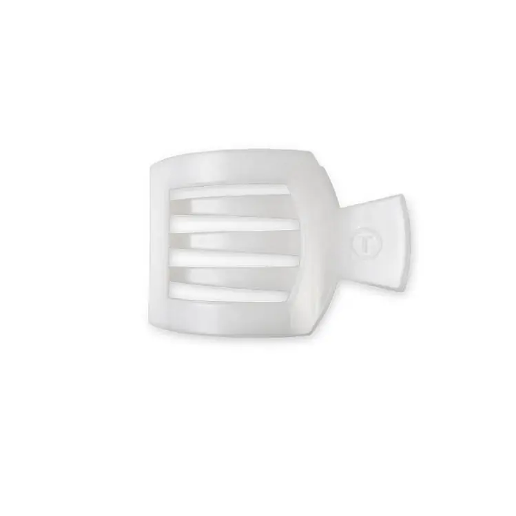Teleties Small Flat Square Hair Clip Coconut White Nur Für Kurze Zeit