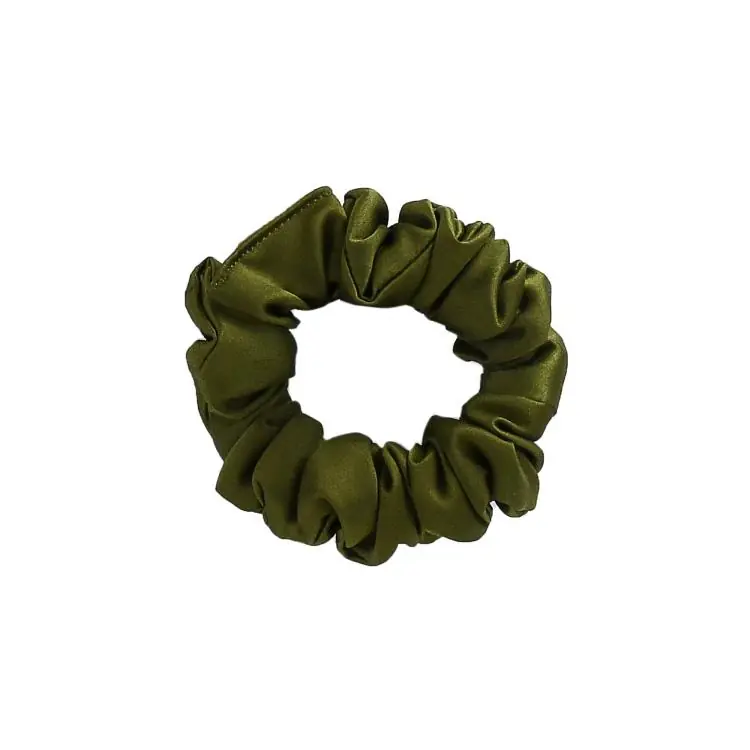 What a bun! Scrunchie Mini Satin Olive Green Super-Preis