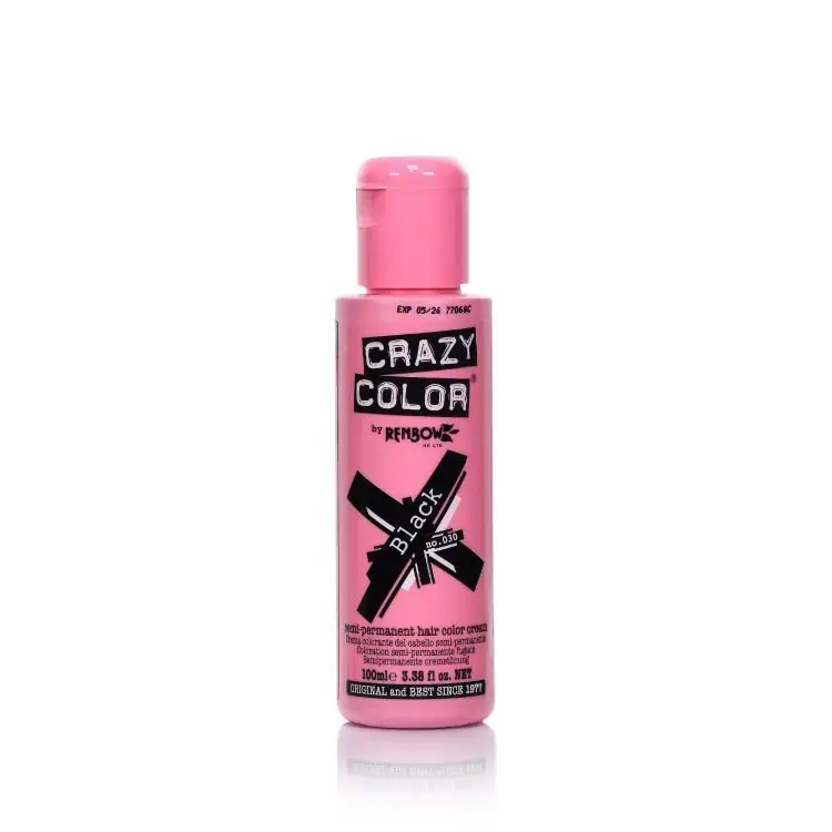 Crazy Color Cremetönung No. 030 Black Echt