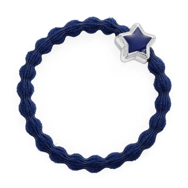 ByEloise London Silver Star Enamel Navy Blue Must-Have