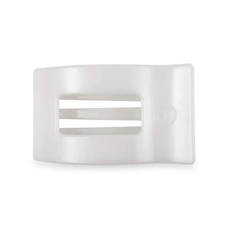 Teleties Medium Flat Rectangle Hair Clip Coconut White Preis Gesenkt