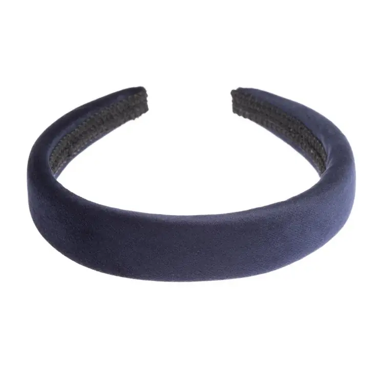 Dark Velvet Hairband Navy Blue Breit Markenprodukt