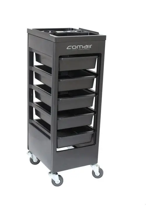 Comair Stapelboy Structure schwarz 5 Fächer, Kunststoff Preis Gesenkt