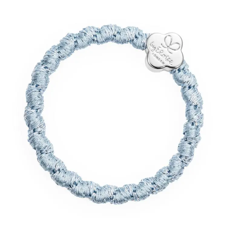 Preis Gesenkt ByEloise Woven Silver Quatrefoil Faded Denim