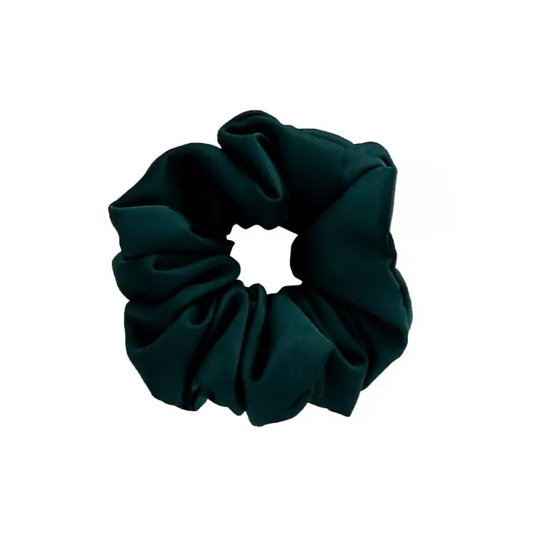 Versand Am Gleichen Tag What a bun! Scrunchie Medium Satin Forrest Green