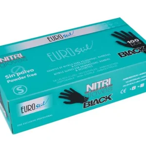 Ausverkauf Eurostil Nitril Handschuhe schwarz Größe L