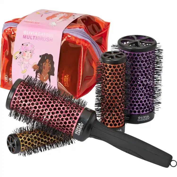 Olivia Garden Multibrush Single Barrel - Reise-Set Schneller Versand