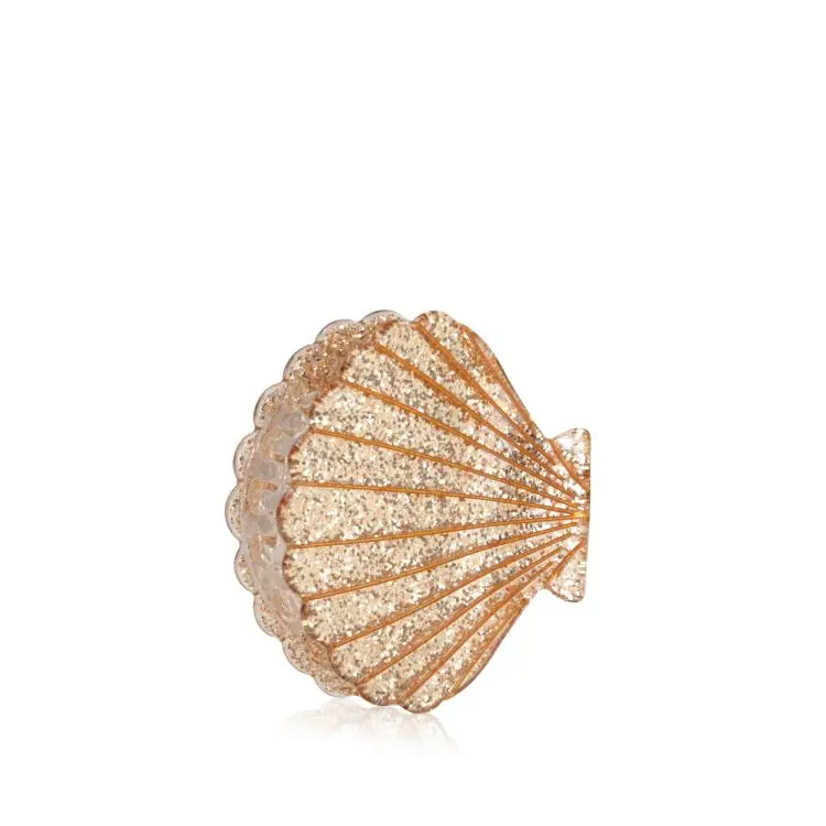Neue Ware By Vivi Muschel Haarklammer Gold Glitzer