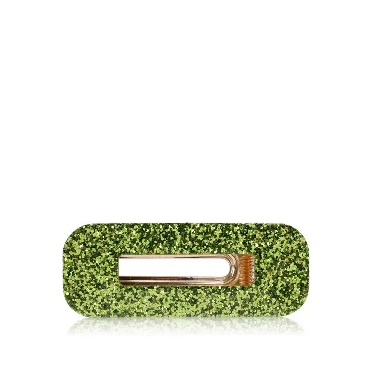 Sichere Zahlung CG Home rechteckige Haarspange Limette glitzer