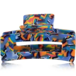 Big Metal London Celine Resin Bulldog Hairclip Blue/ Orange Neuheit