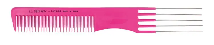 Ausverkauf Eurostil 5-Zinken Fingerkamm Spezialmetall pink