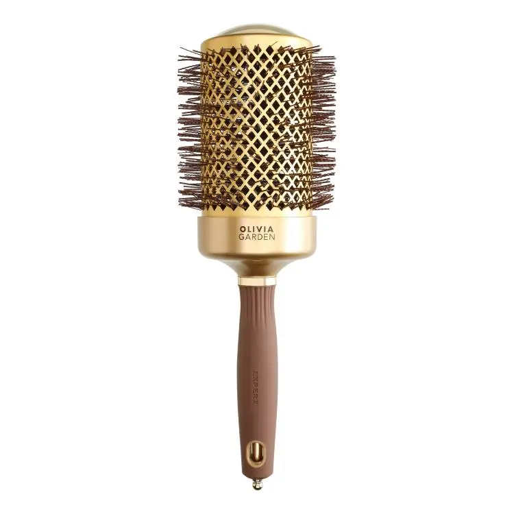 Olivia Garden EXPERT BLOWOUT SHINE Wavy Bristles Gold&Brown 65 Günstig